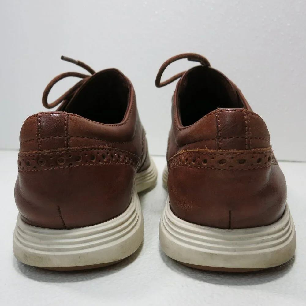 Cole Haan Oil Tan Leather Wingtip Casual Dress Footwear Oxfords Men's Shoes 9 M